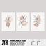 DDecorator Flower And Leaf Abstract Art (Set of 3) Wall Board And Wall Canvas image