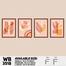 DDecorator Flower And Leaf ArtWork (Set of 4) Wall Board And Wall Canvas image