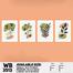 DDecorator Flower And Leaf ArtWork (Set of 4) Wall Board And Wall Canvas image