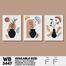 DDecorator Flower And Leaf ArtWork (Set of 3) Wall Board And Wall Canvas image