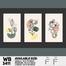 DDecorator Flower And Leaf ArtWork (Set of 3) Wall Board And Wall Canvas image