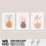 DDecorator Flower And Leaf With Vase (Set of 3) Wall Board And Wall Canvas image