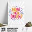 DDecorator Follow Your Dreams - Motivational Wall Board and Wall Canvas image