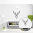 DDecorator Geometric Deer Vinyl Decals High Quality Removable Wall Sticker image