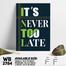 DDecorator It's Never Too Late - Motivational Wall Board and Wall Canvas image