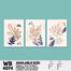 DDecorator Leaf With Abstract Art (Set of 3) Wall Board and Wall Canvas image