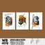DDecorator Leaf With Abstract Art Wall Board And Wall Canvas - Set of 3 image