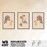 DDecorator Line Art Flowe And Leaf (Set of 3) Wall Board And Wall Canvas image