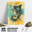 DDecorator Tiger Face Digtital Art Digital Illustration Wall Board and Wall Canvas image