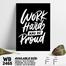 DDecorator Work Hard And Be Proud - Motivational Wall Board and Wall Canvas image