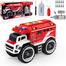 DIY Electric Fire Truck for kids with Flashing Lights and Siren Sounds and Electric Drill -226784765 image
