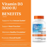 DOCTOR'S BEST Vitamin D3 5000 IU for Healthy Bones, Teeth, Heart and Immune Support 360 Softgels image