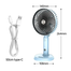 DP 7640 USB Rechargeable Floor Fan Summer Mute ventilator Student Desktop Table Fans for Office Bedroom image