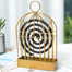 Decorative Bird Cage Mosquito Coil Holder Safe Metal Stand with Ash Catcher image