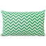 Agrey Hometex Decorative Cushion Cover Green And White 20x12 Inch image