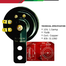 Defend DH5 Premium Horn For Bike Motorcycle 12v 1.5A 75dB Waterproof Copper Made 1 Pcs image