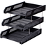 Deli Document Tray 3 Drawers-Black image