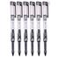 Deli Touch 0.5mm Roller Ball Pen Black Ink 6Pcs image
