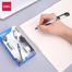 Deli Touch 0.5mm Roller Ball Pen Black Ink 6Pcs image