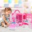 Deluxe Bedroom Girl's Play House Toys Pink Portable Carry Case With Doll House Furniture and Many more Interesting Toys for Girl image