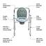 Deluxe Lightweight Foldable Commode Chair With Wheels And Adjustable Height For Seniors And Hospital Use image