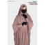 Designer Pleated Kaftan Abaya Mocha image