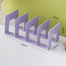 Desktop Bookshelf 4 Grid Plastic Book Organizer Space Saving image