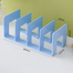 Desktop Bookshelf 4 Grid Plastic Book Organizer Space Saving image