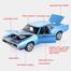 Diecast Mini Auto 1:32 Dodge Charger The Fast And The Furious Alloy Car Models Kids Toys For Children Classic Metal Cars Blue image