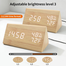 Digital LED Wooden Color Alarm Clock Table Decor Gift for Adults image