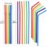 Dip and Sip Plastic Straws - 100pcs (Multicolor) image