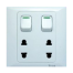 Double 2 Pin socket with switch (SL series) image