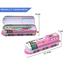 Double Decar Train Engine Style Two Layer Metal Pencil Box, Pencil Case for Kid image