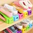 Double Shoe Rack Storage - 4 Pcs Creative Shoe Frame Slots for Space Saver, Organizer, image