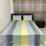 Double Size Flat Cotton Multicolor Ash And White Floral Print Bed Sheet Set - Two Pillow Covers Included image