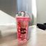 Double-Walled Plastic Cup with Cooling Gel and Straw, Pink Lid image