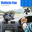 Dual Head Car Dashboard Fan – 360 Degree Rotating USB Cooling Fan (12V) image