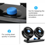 Dual Head Car Dashboard Fan – 360 Degree Rotating USB Cooling Fan (12V) image