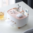 Ecoco PVC Multifunctional Tissue Box with Pen and Remote Holder – Cosmetic Storage Organizer image