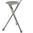 Elderly Aluminum Folding Walker Stick with Seat - 2 in 1 (Any Colour) image