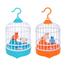 Electric Chirping Birds Birdcage Voice Control Toys For Kids - Multicolor image