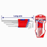 Emtop EHKY1091 Hex Key Short 9 Pcs image