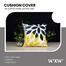 Exclusive Cushion Cover Black, Yellow, Ash, 14x14 Inch image
