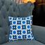Agrey Hometex Exclusive Cushion Cover Blue And Black 14x14 Inch image