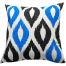 Agrey Hometex Exclusive Cushion Cover Blue And Black 14 x14 Inch image