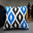 Agrey Hometex Exclusive Cushion Cover Blue And Black 18x18 Inch image