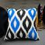 Agrey Hometex Exclusive Cushion Cover Blue And Black 22x22 Inch image