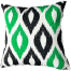 Exclusive Cushion Cover Green And Black 20x12 Inch image