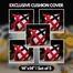 Exclusive Cushion Cover, Red And Black 14x14 Inch Set of 5 image
