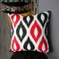 Agrey Hometex Exclusive Cushion Cover, Red And Black 16x16 Inch image